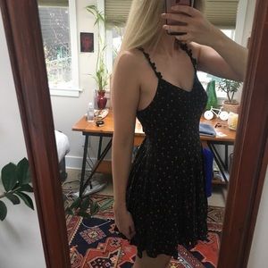 Urban Outfitters black dress with flower detail